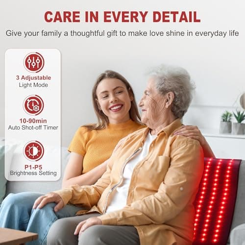 Pedete Red Light Therapy Mat for Body, 39’’ x 24’’Large Near Infrared Light Therapy with Timer, 660nm 850nm Home Red Light Therapy Blanket for Back Belly Shoulder Muscle Joint (Red Max) - Image 7