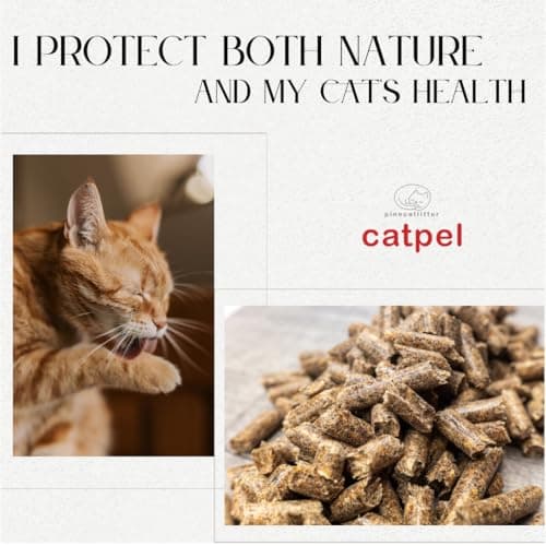 Premium Pine Pellets Cat Litter, 100% All Natural Pellet Kitty Litter, Non Clumping Non Tracking Low Dust Litter Meant for Use with Sifting Litter Box (11 lb) - Image 4