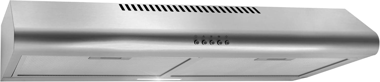COSMO COS-5MU30 30 in. Delta Collection Ducted Under Cabinet Range Hood, Button Controls, Reusable Filters, LED Lights, Stainless Steel Stainless Steel 30 inch - Image 8