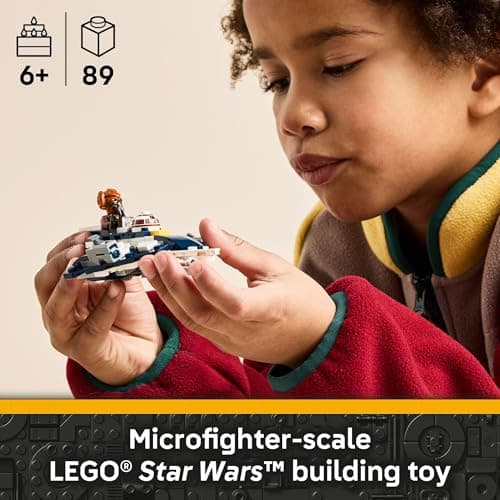 LEGO Star Wars Plo Koon’s Jedi Starfighter Microfighter Kids Toy - Building Toy for Pretend Play - Clone Wars Playset and Room Decor for Boys and Girls, Ages 6+ - Birthday Gift Idea - 75400 - Image 2
