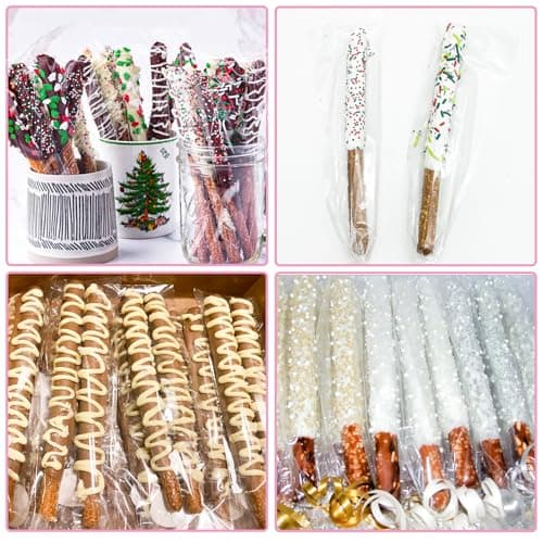 100 Pcs Self Sealing Cellophane Bags: 2x10 Inches Clear Pretzel Rod Resealable Pretzels Individual Bags for Packaging ICY Candy Treat Popsicle Cookies - Image 6