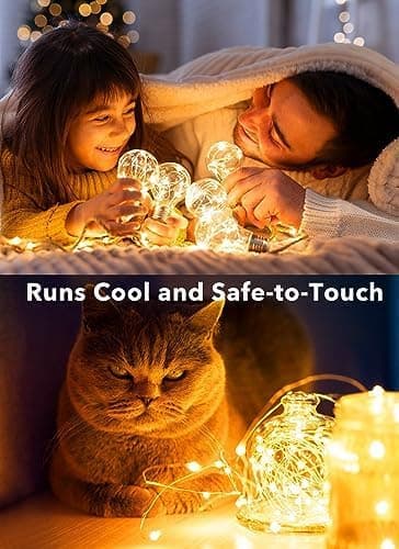 Brightown 12 Pack LED Fairy Lights Battery Operated String Lights - 7ft 20LED Waterproof Silver Wire Firefly Starry Moon Lights for DIY Crafts Wedding Table Centerpieces Party Bedroom Christmas Warm White 12 Pack - Image 5