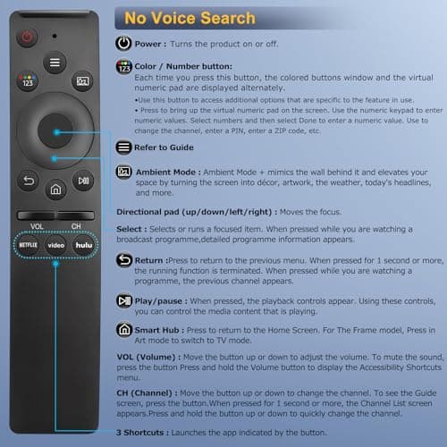 【Pack of 2】 for Samsung Smart TV Remote Control Replacement,Universal for All Samsung TVs - Image 9