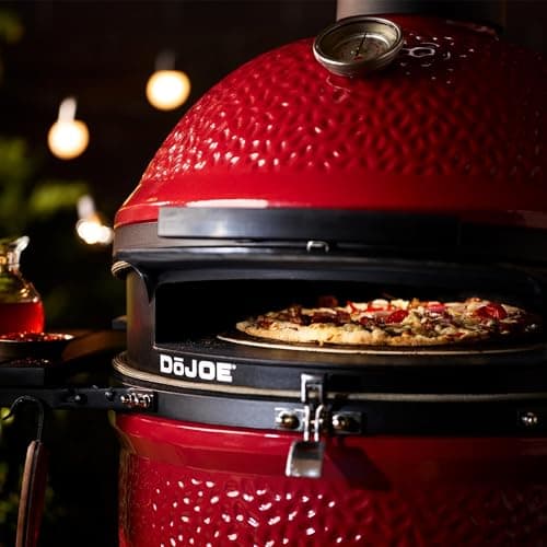 Kamado Joe DōJoe Pizza Oven Kamado Grill Accessory Insert for 18-inch Classic Joe Grills for Brick-Oven Style Food with Ceramic Stone in Black, Model KJ-DJ - Image 3