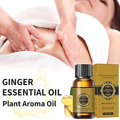10 Pack Belly Drainage Ginger Oil, Ginger Oil Lymphatic Drainage Massage Oil, Natural Lymphatic Drainage Ginger Oil,Ginger Massage Oil,Plant Aroma Oil, Natural Ginger Essential Oil - Image 4