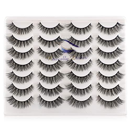 Newcally Lashes False Eyelashes Cat Eyes Wispy Natural Faux Mink Lashes 14 Pairs Pack Light Volume Short Fake Eye Lashes Multipack - Image 7
