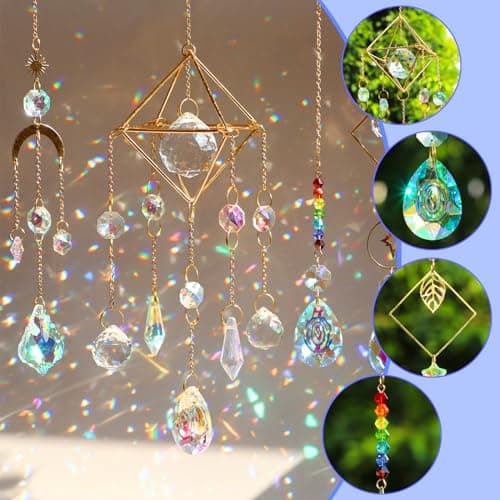 HYBEADS DIY Suncatchers, 400 pcs Sun Catchers Making Supplies Kit Art and Crafts for Adults Prism Hanging Decorative Suncatcher with Crystals Rainbow Maker for Indoor Windows Office Home Decor - Image 3