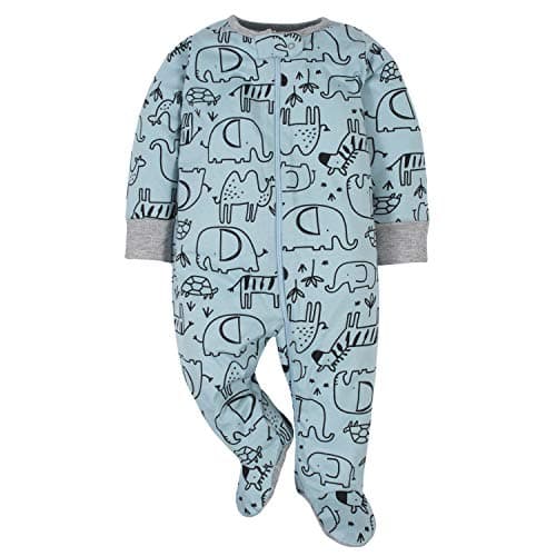 Gerber Baby Boys' 4 Pack Sleep 'N Play Footie, Jungle Blue, 0-3 Months - Image 4
