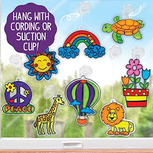 Made By Me Create Your Own Window Art, Paint Your Own Suncatchers, DIY Arts & Crafts Idea, Craft Kits for Kids, Crafts for Kids & Toddlers, Toddler Arts and Crafts - Image 3