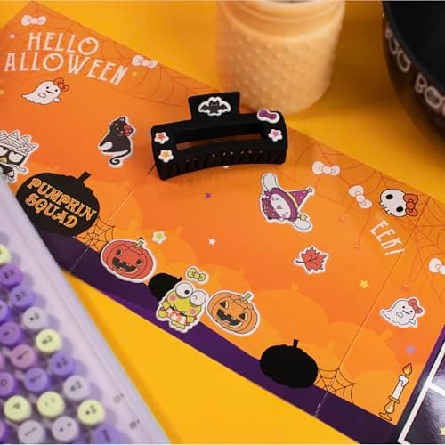 Hello Kitty and Friends Halloween Puffy Playset, Includes 30+ Stickers, 2 Play Scenes, Reusable for Kids - Image 3