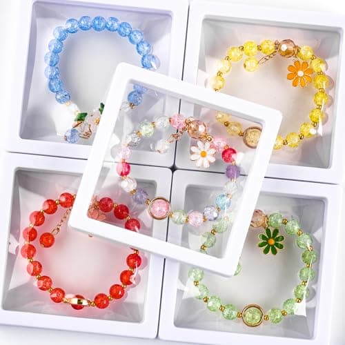 XSEINO About 7200PCS 6mm Glass Beads Bracelet Making Kit,144 Assorted Colors Crystal Glass Beads for Bracelet and Jewelry Making and DIY Crafts,Friendship Gifts,to Give to Friends, Family - Image 6