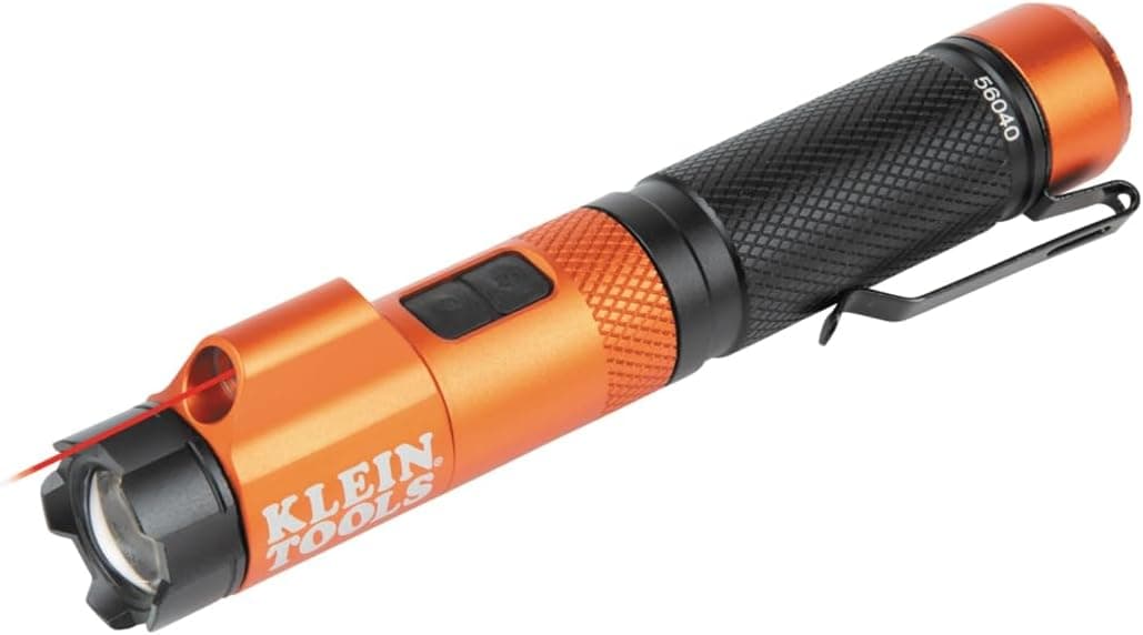 KLEIN TOOLS 56040 Magnetic LED Flashlight, 350 Lumen Rechargeable Flashlight, Twist Focus, Laser Pointer, Hands-Free, USB Charging Cable, for Work and Outdoor - Image 2