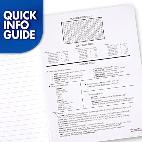 Mead Composition Notebook, 3 Pack, College Ruled Paper, 7-1/2" x 9-3/4", 100 Sheets per Comp Book, Black Marble (38111) - Image 5