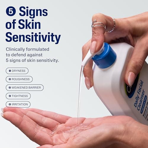 Cetaphil Face Wash, Daily Facial Cleanser for Sensitive, Combination to Oily Skin, 16 Oz, Fragrance Free, Gentle Foaming, Soap Free, Hypoallergenic - Image 4