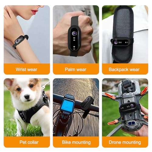 MITNOTY HD 1080P Pet Camera Collar with Video Record, Wireless Mini Sport Cam Built in WiFi, Small Body Action Cameras for Pet Supplies/Cycling/Travel/Walking - Image 6