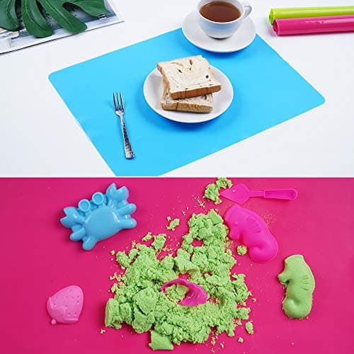 3 Pack Silicone mat Large Silicone Sheets for Crafts, Liquid, Resin Jewelry Casting Molds Mat, Silicone Placemat 15.7” x 11.8” (Blue & Rose Red & Green) - Image 6