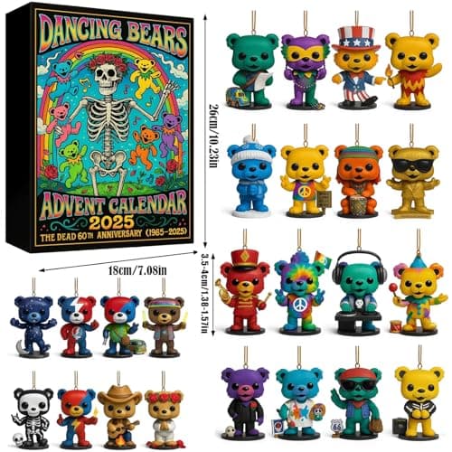 Dancing Bears Advent Calendar 2025, 24 Mini Bear Ornaments for Christmas Tree Decorations, Fun Christmas Tree Decorations & Collectible Holiday Gift Set (1Pcs) - Image 4