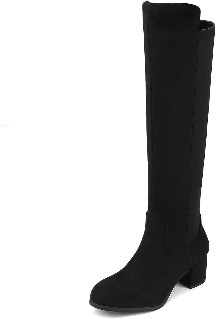 DREAM PAIRS Women's Knee High Stretchy Fashion Boots 8 Black - Image 2