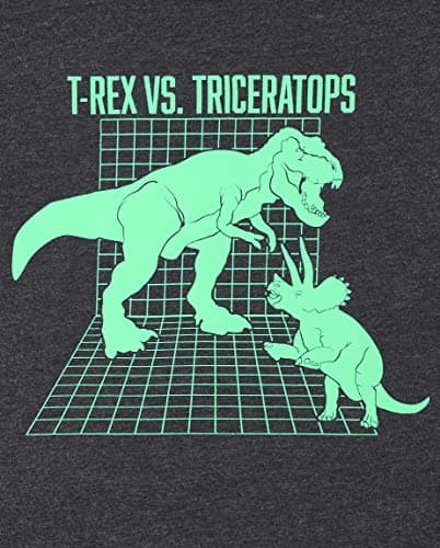 The Children's Place Boys' Short Sleeve Graphic T-Shirt 3-Pack, T-REX VS. Triceratops/T.REX/Dino, Medium (7/8) - Image 4