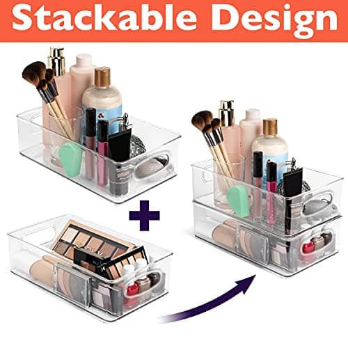 ClearSpace Plastic Pantry Organization and Storage Bins – Perfect for Kitchen/Fridge/ Refrigerator/Cabinet Organizers - 6 Pack - Image 4
