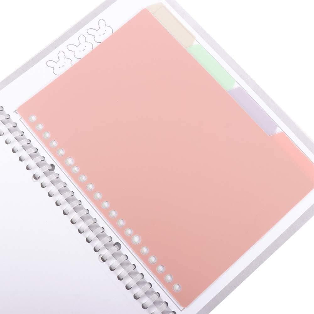 4Pcs/Set Multicolor Binder Dividers PVC Colored Insertable Index Page Tab Plastic Binder Index Dividers for Notebook Scrapbook Coil Book(A5) - Image 4