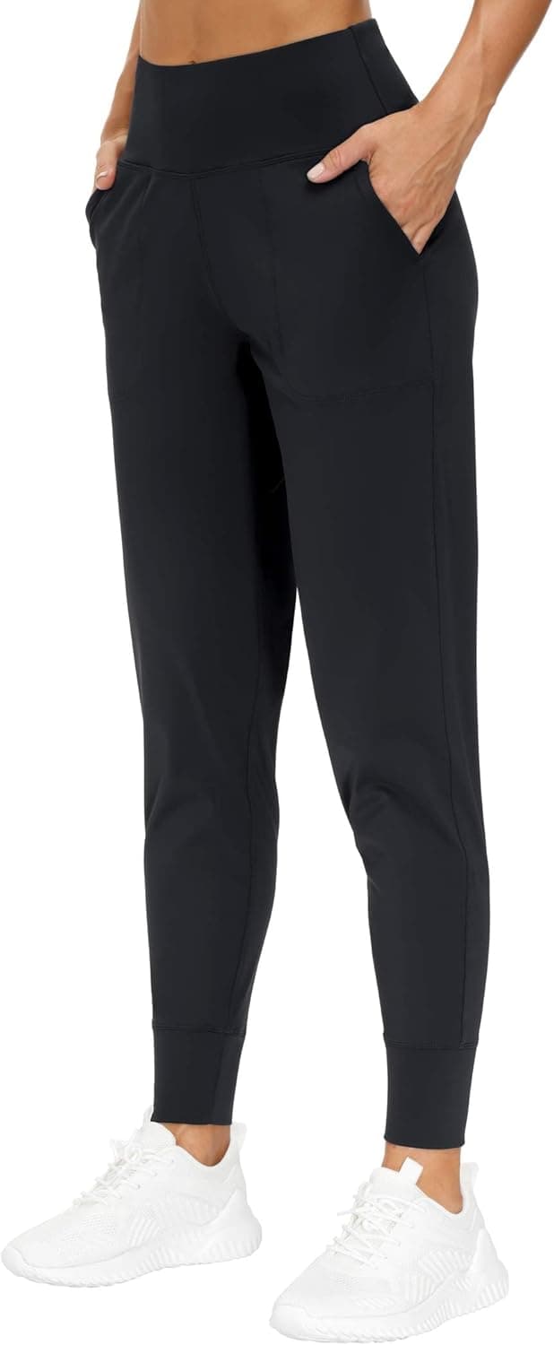 THE GYM PEOPLE Women's Joggers Pants Lightweight Athletic Leggings Tapered Lounge Pants for Workout, Yoga, Running X-Large Black - Image 3