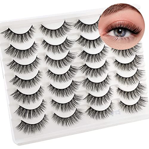 Newcally Lashes False Eyelashes Cat Eyes Wispy Natural Faux Mink Lashes 14 Pairs Pack Light Volume Short Fake Eye Lashes Multipack - Image 2