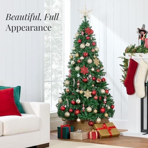 Best Choice Products Artificial Christmas Tree, 7.5ft Premium Unlit Pine Design, Dense Branches Realistic Holiday Décor​ w/Easy Assembly - Green - Image 4