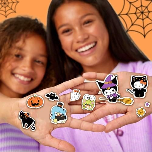 Hello Kitty and Friends Halloween Puffy Playset, Includes 30+ Stickers, 2 Play Scenes, Reusable for Kids - Image 4