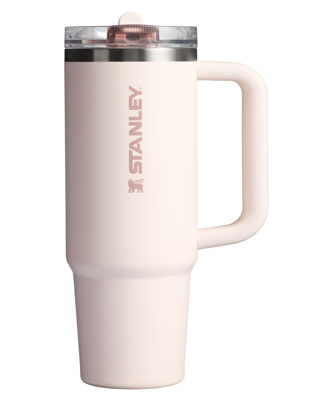 STANLEY Quencher ProTour Flip Straw Tumbler with Leakproof Lid | Built-In Straw & Handle | Cupholder Compatible for Travel | Insulated Stainless Steel Cup | BPA-Free 30 Ounces Rose Quartz