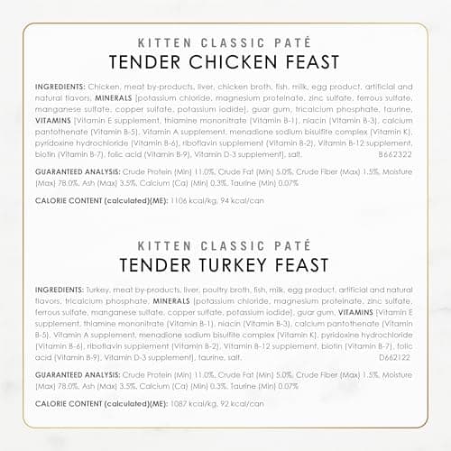 Purina Fancy Feast Tender Ocean Whitefish, Turkey, Chicken and Salmon Feasts Wet Kitten Food Variety Pack - (Pack of 24) 3 oz. Boxes - Image 7