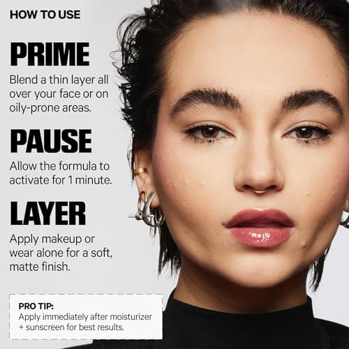 Milk Makeup Pore Eclipse Mattifying Primer – Blurs Pores, Controls Shine + Holds Makeup for Up to 12 Hours – Creates a Smooth, Even Base for a Soft, Long-Lasting Matte Finish – 0.68 oz - Image 6