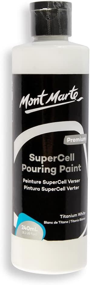 Mont Marte SuperCell Pouring Paint 240ml - White - Image 2