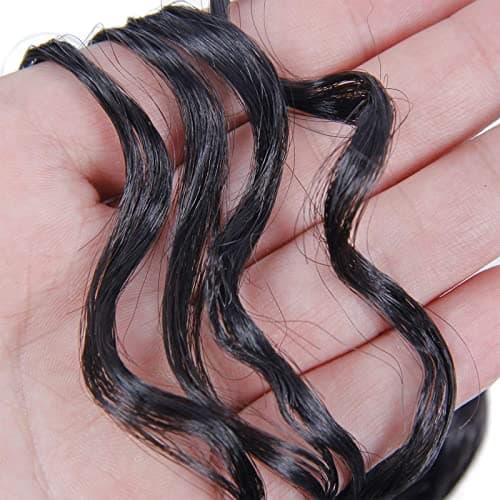 8 Packs Curly Crochet Hair GoGo Curl Crochet hair for Women Natural Black Deep Wave Braiding hair,Synthetic Bohemian Crochet Braid Water Wave Crochet hair Extensions(18inch, 1B) - Image 6