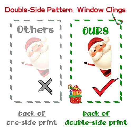 XIMISHOP 82PCS Christmas Snowflake Window Clings Stickers for Glass, Xmas Decals Christmas Decorations Indoor Holiday Snowflake Santa Claus Reindeer Decals for Party - Image 4