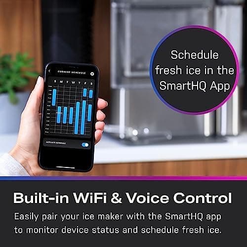 GE Profile Opal 2.0 XL with 1 Gallon Tank, Chewable Crunchable Countertop Nugget Ice Maker, Scoop included, 38 lbs in 24 hours, Pellet Ice Machine with WiFi & Smart Connected, Stainless Steel - Image 11