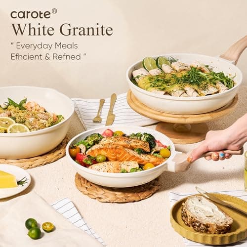 CAROTE 14 Pcs Pots and Pans Set Nonstick,Cookware Set Kitchen Cooking Set with Utensil and Pan Protectors - Image 9