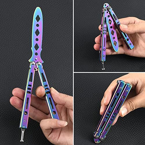 Vudwson Practice Tool with Cool Color Design, Full Stainless Steel, Set of 3 Color (Black&Silver&Colorful) - Image 4