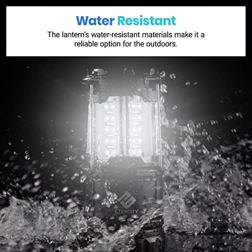 Etekcity Lantern Camping Essentials Lights, Led Flashlight for Power Outages, Survival Gear and Supplies for Emergency, Hurricane Preparedness Items , Battery Operated Lamp, 2 Pack, Black - Image 7
