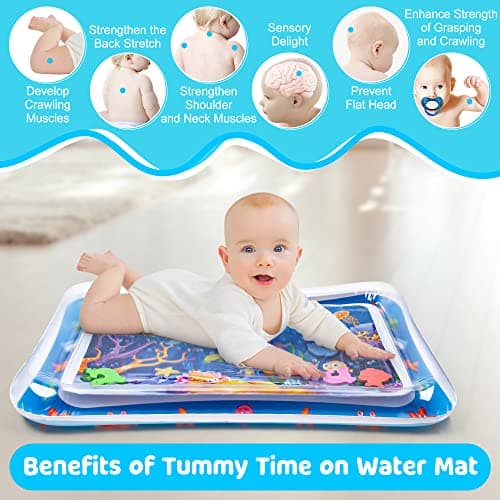 Yeeeasy Tummy Time Water Mat丨Inflatable Tummy Time Water Play Mat for Babies, Infants and Toddlers 3 to 12 Months Promote Development Toys Baby Gifts - Image 3
