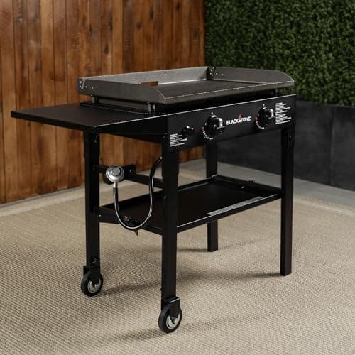 Blackstone Flat Top Gas Grill Griddle 2 Burner Propane Fuelled Rear Grease Management System, 1517, Outdoor Griddle Station for Camping, 28 inch - Image 4