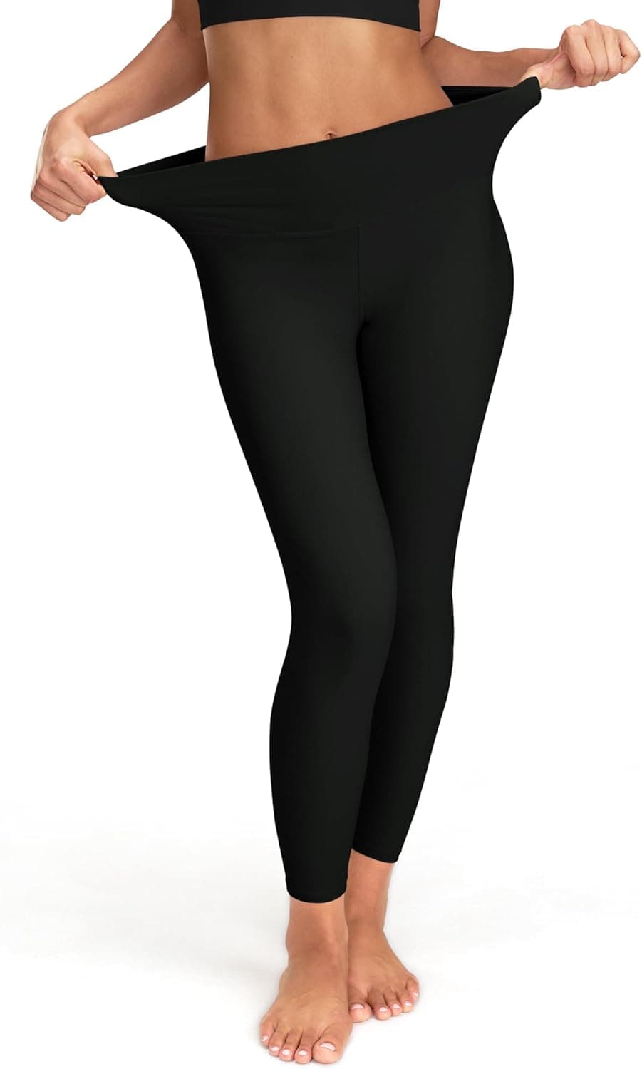Leggings for Women - High Waisted Full Length Buttery Soft Yoga Pants for Workout Athletic Daily 01-black Small-Medium - Image 4