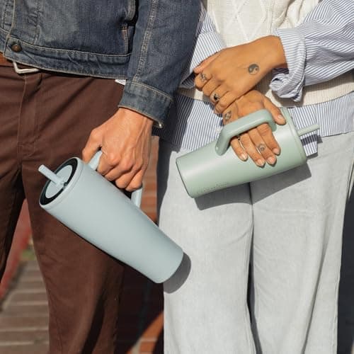 BrüMate Era 40 oz Tumbler with Handle and Straw | 100% Leakproof Insulated Water Bottle Tumbler with Lid and Flexible SoftSip Straw | Made of Stainless Steel | Cup Holder Friendly | 40oz (Mocha) - Image 7