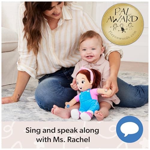 Ms. Rachel Speak & Sing Doll 16” Tall Interactive Toy with 4 Songs & 16+ Phrases, Toddler Toys for Girls & Boys Ages 6 Months to 3+ Years - Image 3