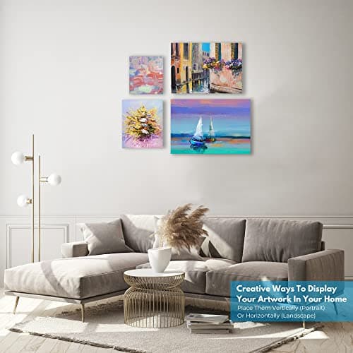 KEFF 24-Pack Canvas for Painting, 6 of 5x7, 8x10, 9x12,11x14 Painting Canvas Boards, Art Supplies for Adults & Kids - 100% Cotton Primed Canvases for Painting for Acrylic, Oil, Watercolor, Tempera - Image 6