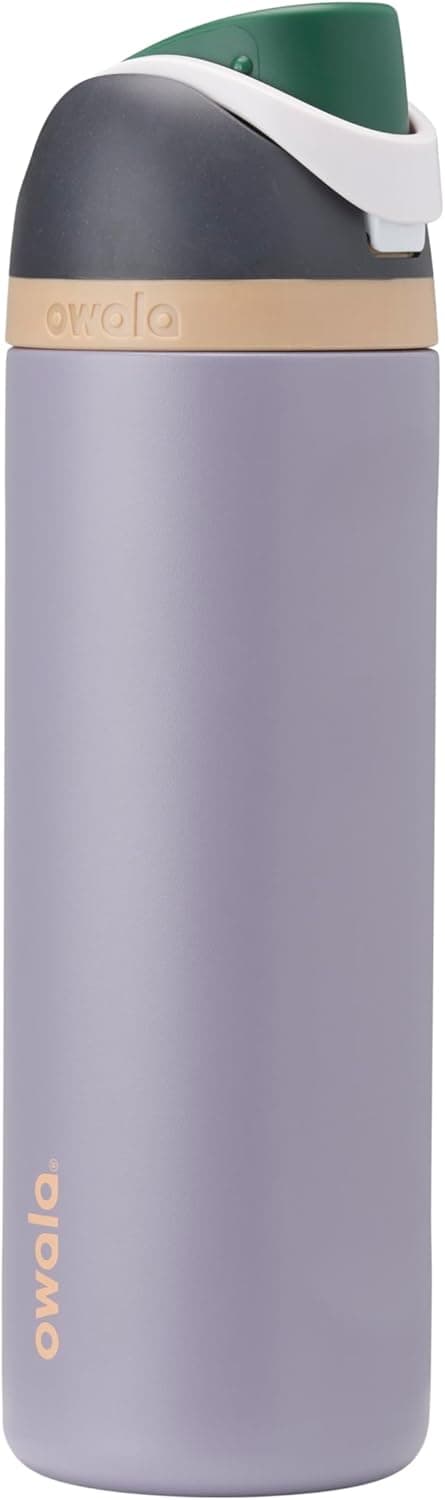 Owala FreeSip Insulated Stainless Steel Water Bottle with Straw for Sports and Travel, BPA-Free Sports Water Bottle, 24 oz, Grey/Grey, Due North 24 Ounces Due North - Image 2