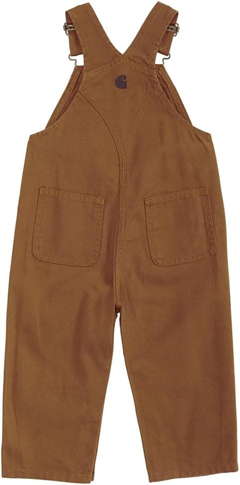 Carhartt Kid's CM8609 Loose Fit Canvas Bib Overall - Boys 2T Carhartt Brown - Image 3