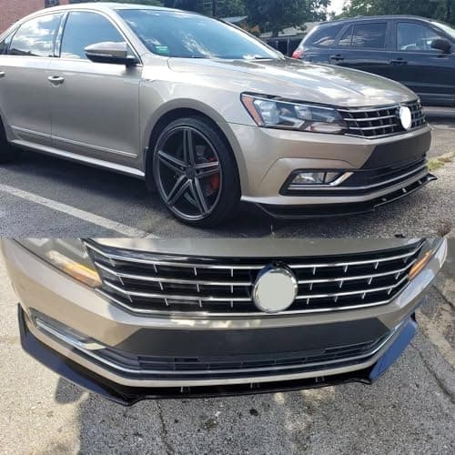 MUTUSAISI Bright Black Front Bumper Lip Splitter Spoiler Compatible with Volkswagen VW USA Passat B7 S/SE/SEL/TDI/Sport/ 2012 2013 2014 2015 Accessories - Image 6
