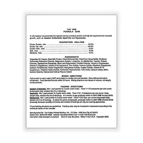 Henry's Healthy Pets Fox Valley Day ONE 32/40 Formula for Squirrels, Rabbits and Opossums - Image 2