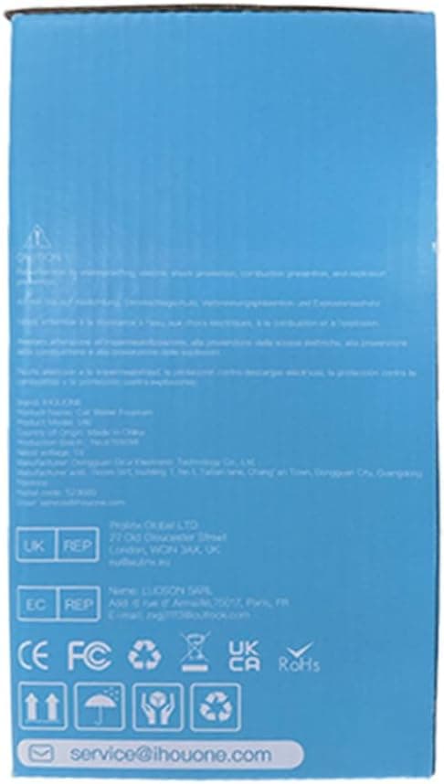 Stainless Steel Cat Water Fountain: 88oz/2.6L Ultra Quiet Pet Fountain with Flower Kitty Spout & LED Blue Light Water Dispenser with Water Level Window for Cats/Dogs Indoor (Silver) - IHOUONE cat Fountain + 1 Filters & 1 Sponges - Image 14